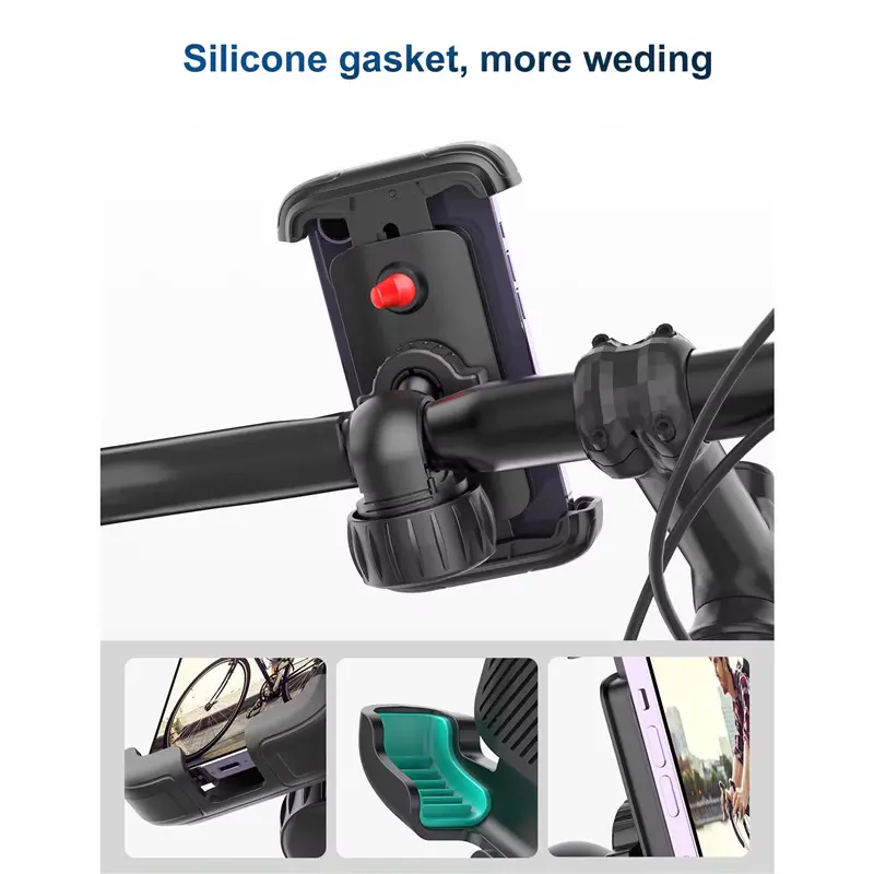 Bicycle Cell Phone Holder, 360 Degree Adjustabl...