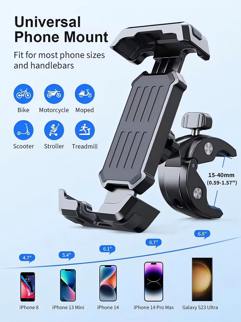 How to choose the right cell phone holder for different types of motorcycles?