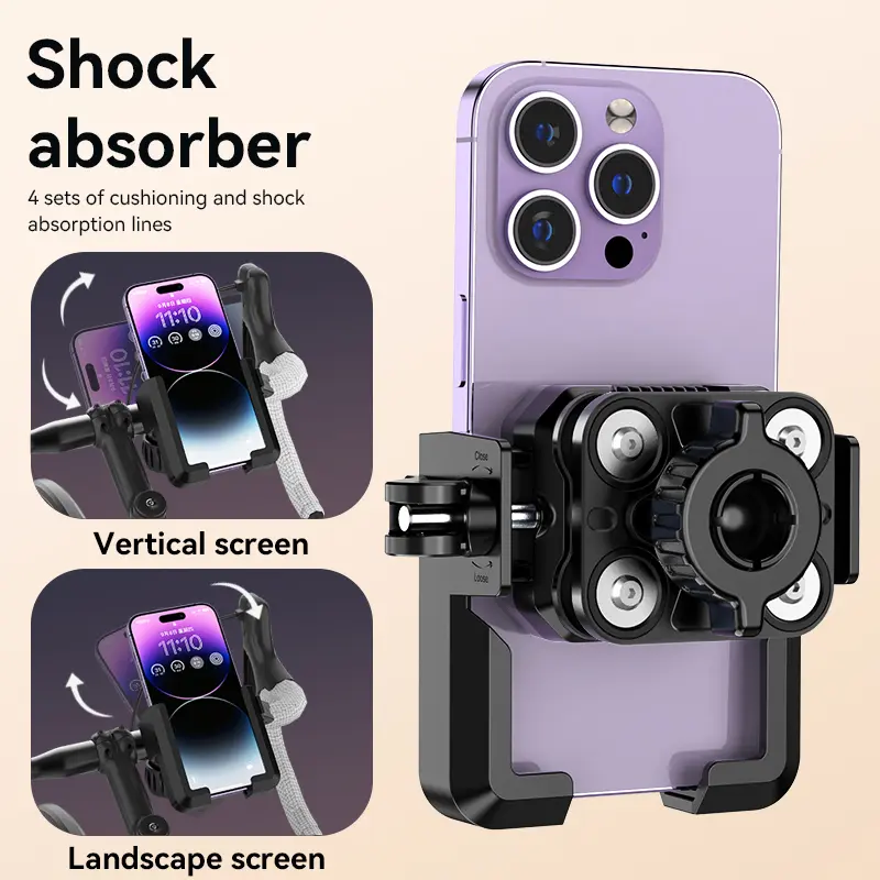 Bicycle phone holder Half-wrap design shock abs...