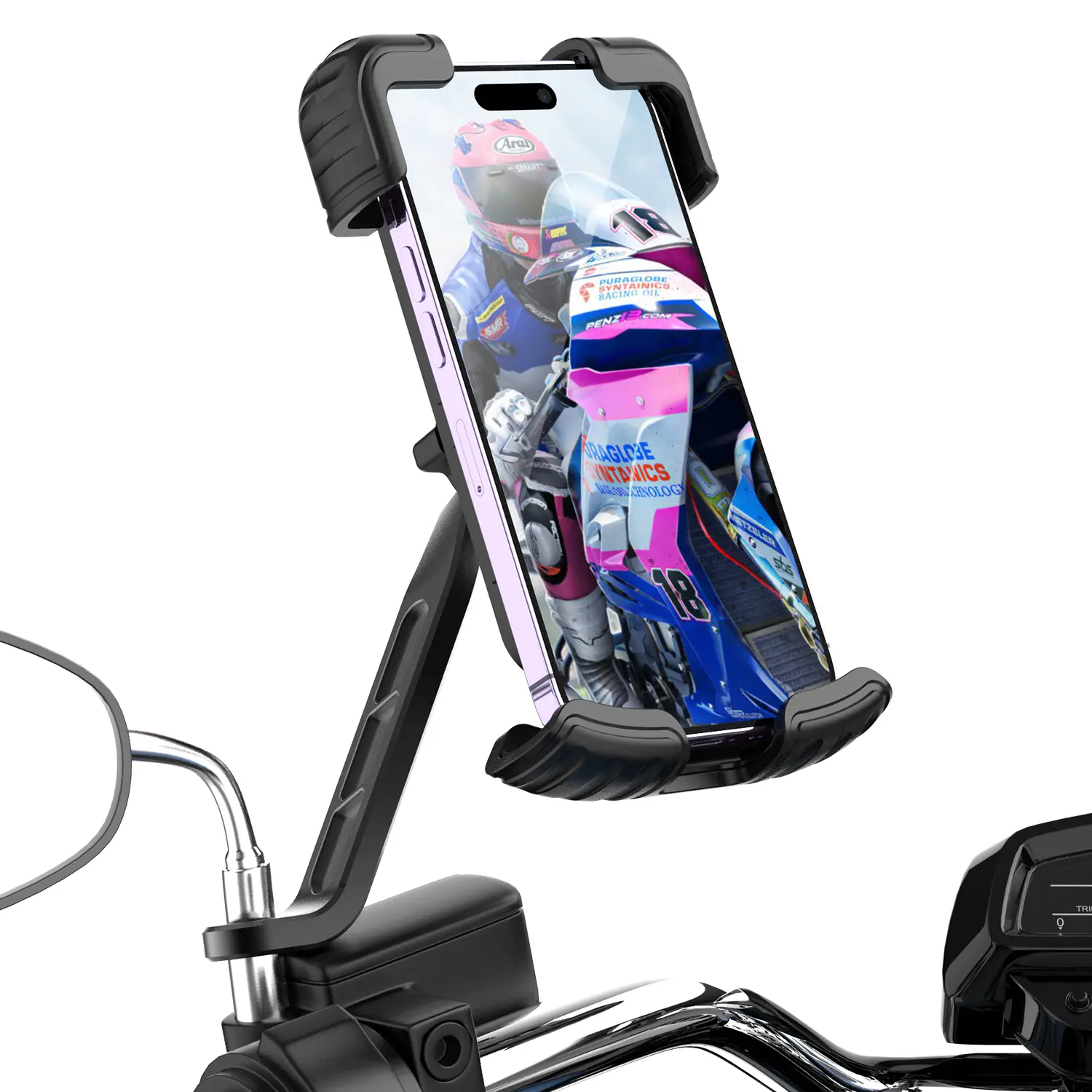 Aluminium alloy electric car mobile phone holder